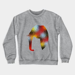 Elephant in African Colors Crewneck Sweatshirt